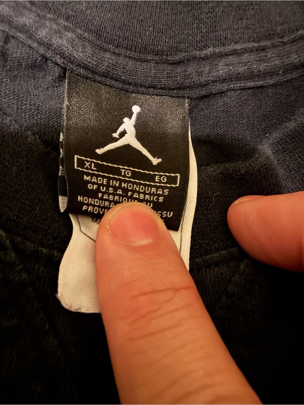 Jordan Black T-Shirt with Silver Air Jordan Graphic